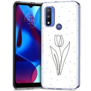 Line Art Tulip Print Slim Cover For Motorola Moto G (Power, Stylus, Play, 5G), Print in USA