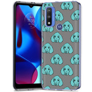 Blue Dog Print Slim Cover For Motorola Moto G (Power, Stylus, Play, 5G), Print in USA