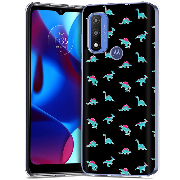 Dinosaurs Shape Print Slim Cover For Motorola Moto G (Power, Stylus, Play, 5G), Print in USA