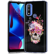 Flower Skull Print Slim Cover For Motorola Moto G (Power, Stylus, Play, 5G), Print in USA