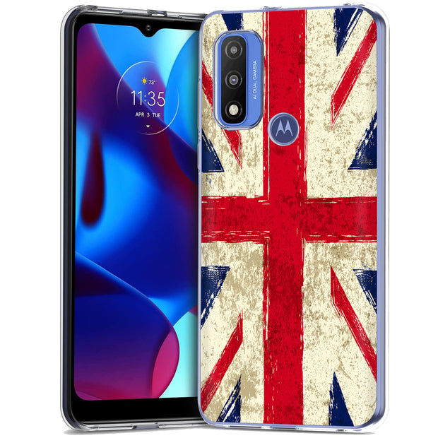 Old UK Flag Print Slim Cover For Motorola Moto G (Power, Stylus, Play, 5G), Print in USA