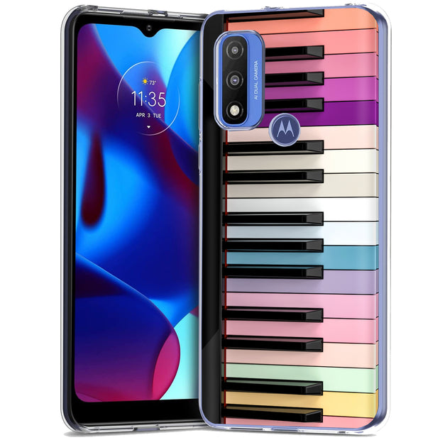 Rainbow Piano Print Slim Cover For Motorola Moto G (Power, Stylus, Play, 5G), Print in USA