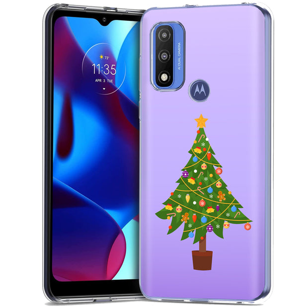 Xmas Tree Print Slim Cover For Motorola Moto G (Power, Stylus, Play, 5G), Print in USA