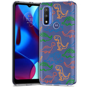 Dinosaur Cute 3 Print Slim Cover For Motorola Moto G (Power, Stylus, Play, 5G), Print in USA