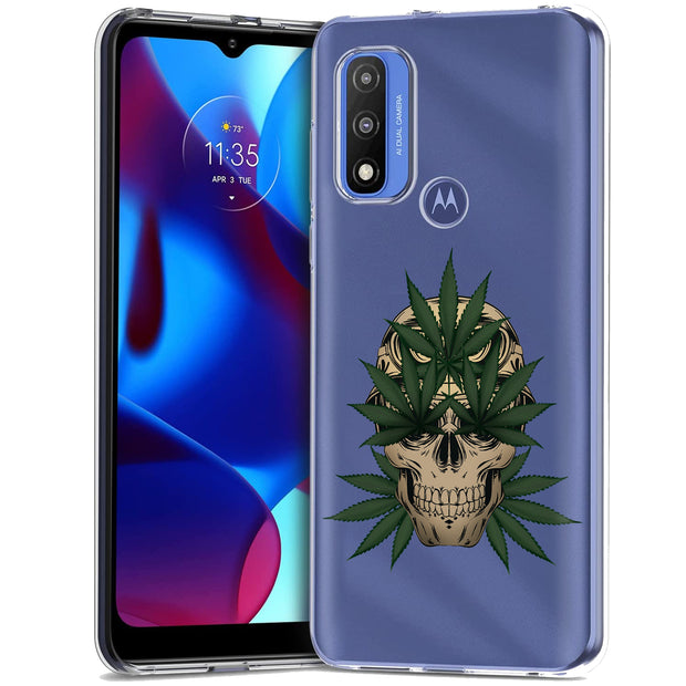 Marijuana Skull Print Slim Cover For Motorola Moto G (Power, Stylus, Play, 5G), Print in USA