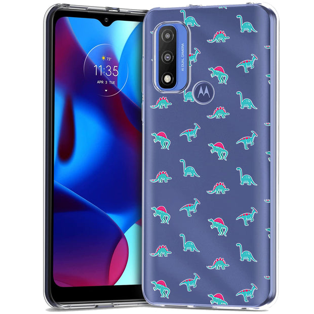 Cute Dinosaur Print Slim Cover For Motorola Moto G (Power, Stylus, Play, 5G), Print in USA