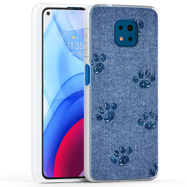 Paw Footprints Print Slim Cover For Motorola Moto G (Power, Stylus, Play, 5G), Print in USA