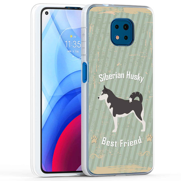 Husky Dog Print Slim Cover For Motorola Moto G (Power, Stylus, Play, 5G), Print in USA