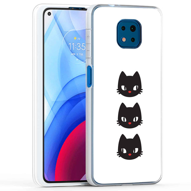 Black Cat Print Slim Cover For Motorola Moto G (Power, Stylus, Play, 5G), Print in USA