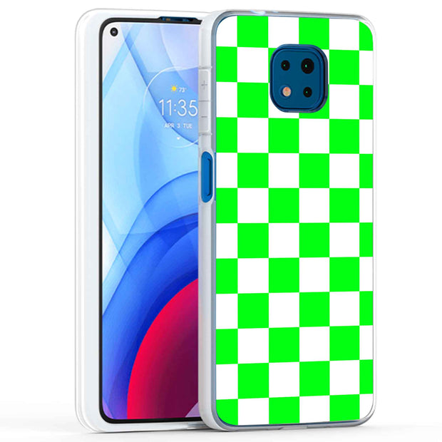 Bright Checker Print Slim Cover For Motorola Moto G (Power, Stylus, Play, 5G), Print in USA