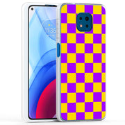 Yellow Checker Print Slim Cover For Motorola Moto G (Power, Stylus, Play, 5G), Print in USA