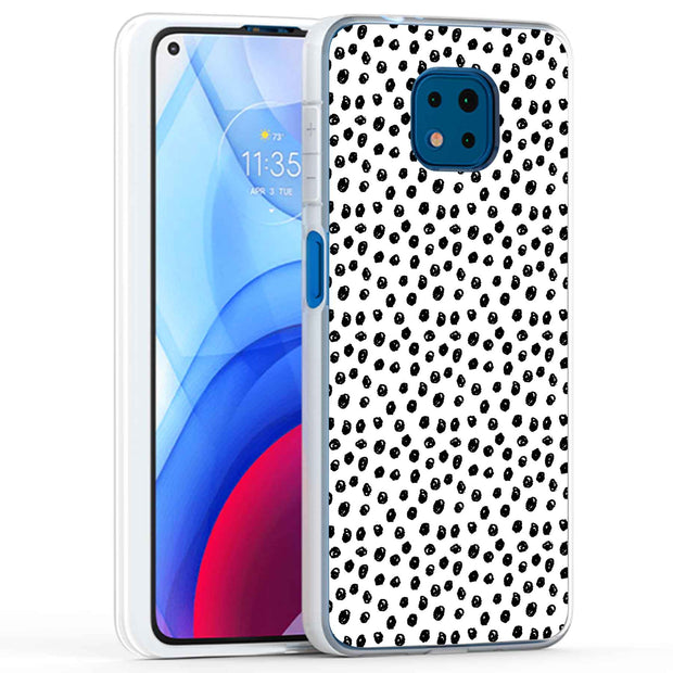 Polka Dots Blk Print Slim Cover For Motorola Moto G (Power, Stylus, Play, 5G), Print in USA