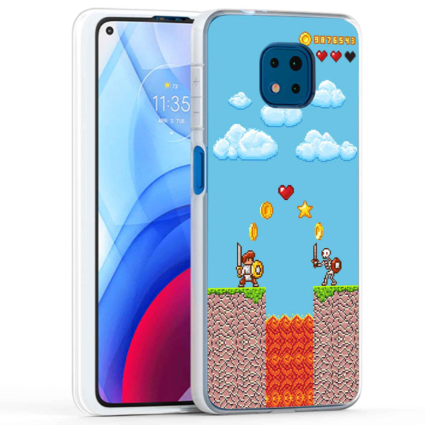 Retro Games 3 Print Slim Cover For Motorola Moto G (Power, Stylus, Play, 5G), Print in USA