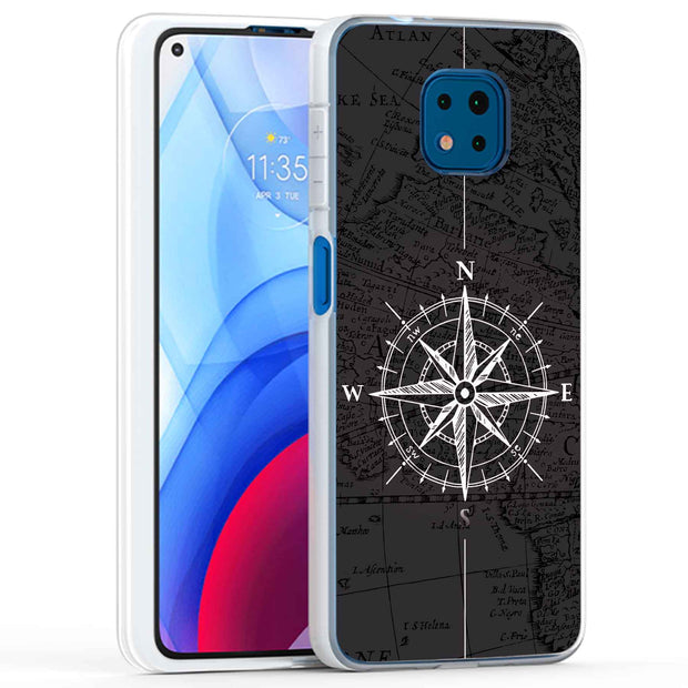 Map Compass Print Slim Cover For Motorola Moto G (Power, Stylus, Play, 5G), Print in USA