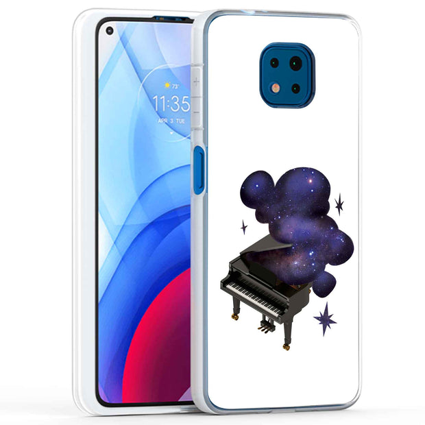 Space Piano Print Slim Cover For Motorola Moto G (Power, Stylus, Play, 5G), Print in USA