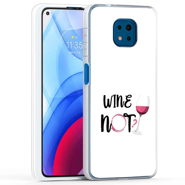 Wine Not Print Slim Cover For Motorola Moto G (Power, Stylus, Play, 5G), Print in USA