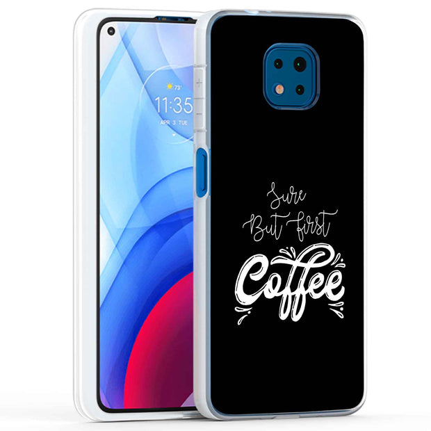 First Coffee Print Slim Cover For Motorola Moto G (Power, Stylus, Play, 5G), Print in USA