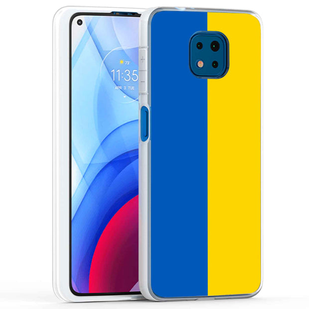 Flag Ukraine Print Slim Cover For Motorola Moto G (Power, Stylus, Play, 5G), Print in USA