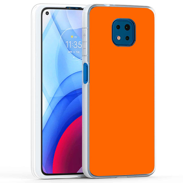 Vivid Orange Print Slim Cover For Motorola Moto G (Power, Stylus, Play, 5G), Print in USA