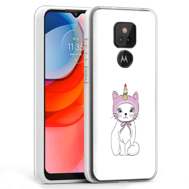 Unicorn Kitty Print Slim Cover For Motorola Moto G (Power, Stylus, Play, 5G), Print in USA