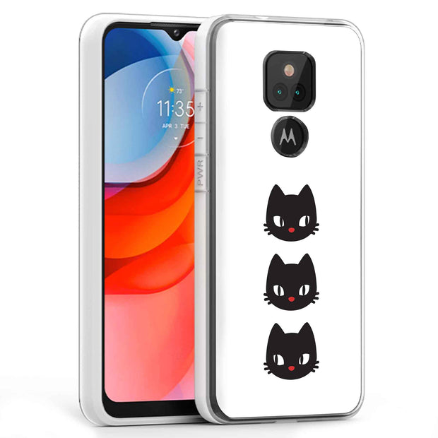 Black Cat Print Slim Cover For Motorola Moto G (Power, Stylus, Play, 5G), Print in USA