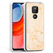 Yellow Marble Print Slim Cover For Motorola Moto G (Power, Stylus, Play, 5G), Print in USA