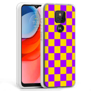 Yellow Checker Print Slim Cover For Motorola Moto G (Power, Stylus, Play, 5G), Print in USA