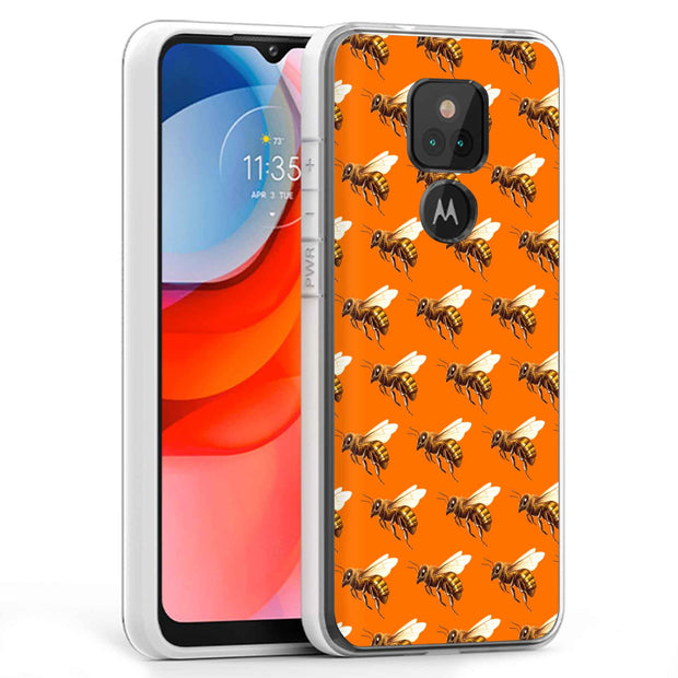 Bee Pattern Print Slim Cover For Motorola Moto G (Power, Stylus, Play, 5G), Print in USA