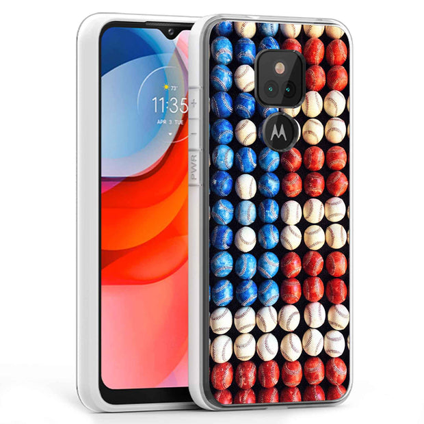USA Baseball Print Slim Cover For Motorola Moto G (Power, Stylus, Play, 5G), Print in USA