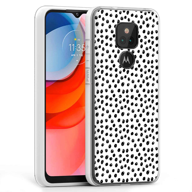 Polka Dots Blk Print Slim Cover For Motorola Moto G (Power, Stylus, Play, 5G), Print in USA