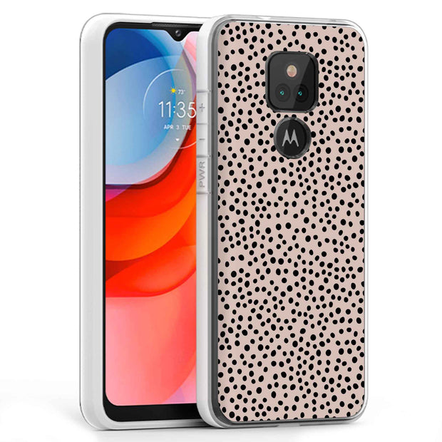 Polka Dots Brn Print Slim Cover For Motorola Moto G (Power, Stylus, Play, 5G), Print in USA