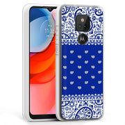 Paisley Blue Print Slim Cover For Motorola Moto G (Power, Stylus, Play, 5G), Print in USA