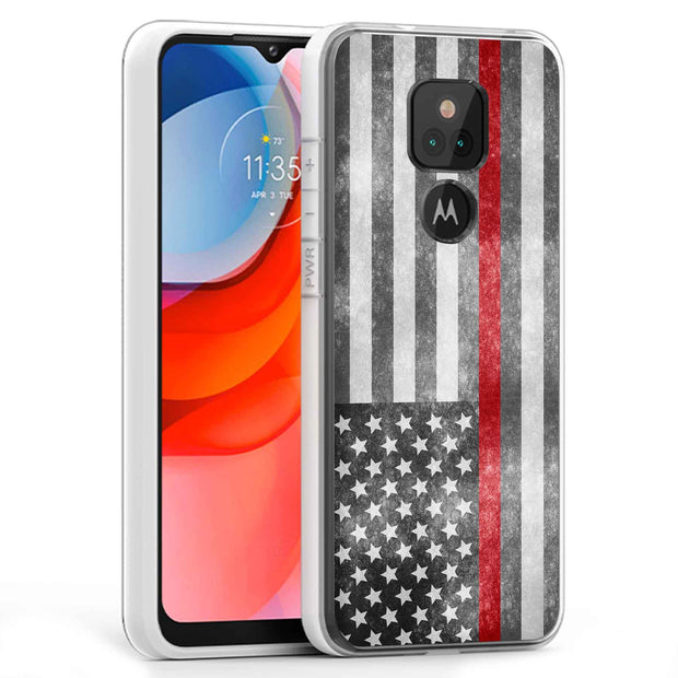 Thin Red Line Print Slim Cover For Motorola Moto G (Power, Stylus, Play, 5G), Print in USA