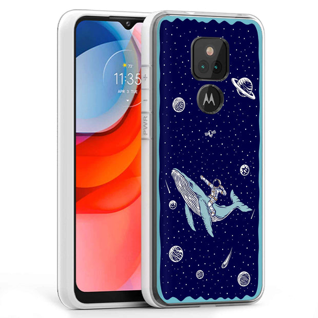 Space Whale 5 Print Slim Cover For Motorola Moto G (Power, Stylus, Play, 5G), Print in USA