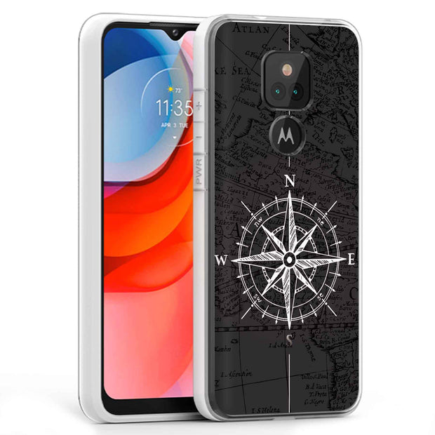 Map Compass Print Slim Cover For Motorola Moto G (Power, Stylus, Play, 5G), Print in USA