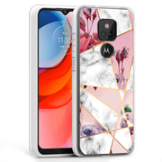 Marble Flower Print Slim Cover For Motorola Moto G (Power, Stylus, Play, 5G), Print in USA