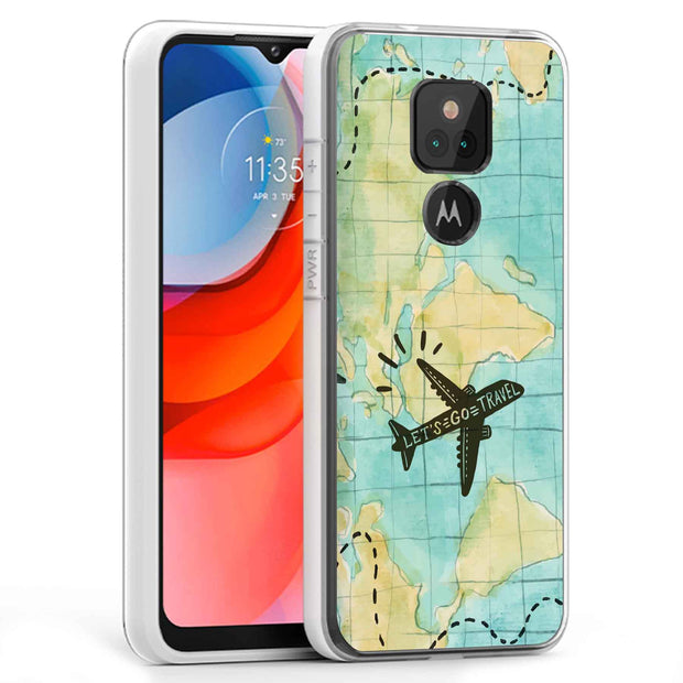 Travel World Print Slim Cover For Motorola Moto G (Power, Stylus, Play, 5G), Print in USA