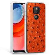 Orange Ostrich Print Slim Cover For Motorola Moto G (Power, Stylus, Play, 5G), Print in USA