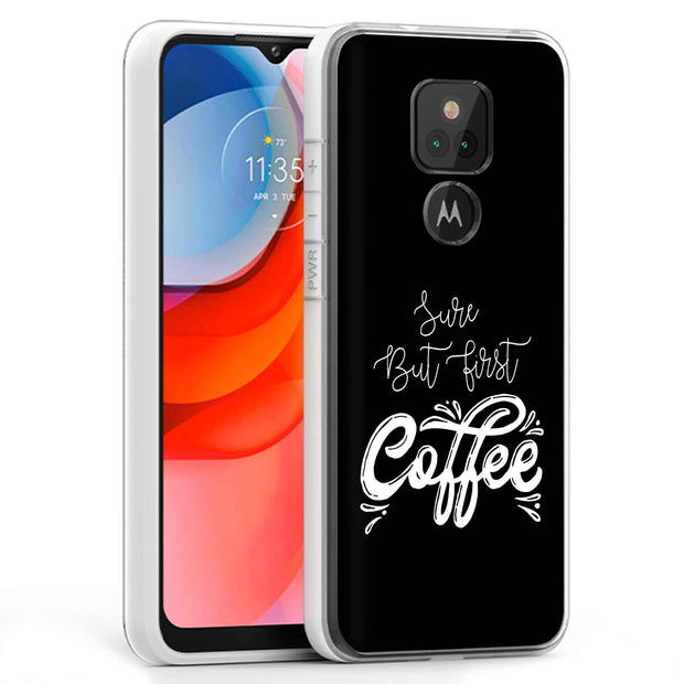 First Coffee Print Slim Cover For Motorola Moto G (Power, Stylus, Play, 5G), Print in USA