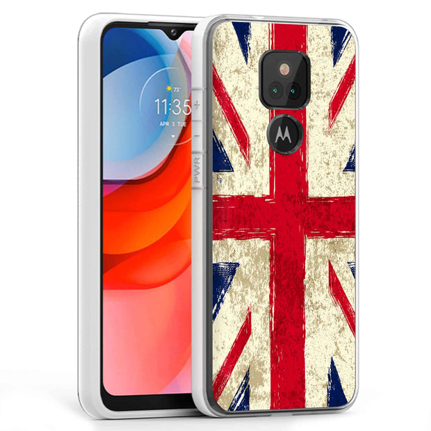 Old UK Flag Print Slim Cover For Motorola Moto G (Power, Stylus, Play, 5G), Print in USA