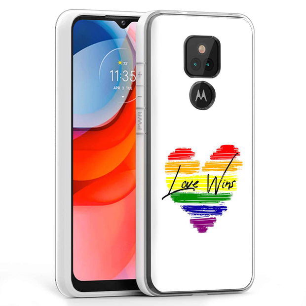 Rainbow Love 2 Print Slim Cover For Motorola Moto G (Power, Stylus, Play, 5G), Print in USA