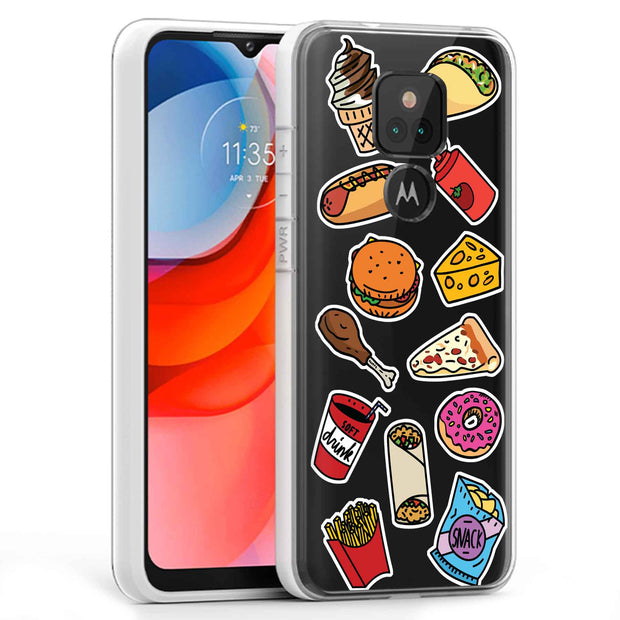 Food Collage Print Slim Cover For Motorola Moto G (Power, Stylus, Play, 5G), Print in USA