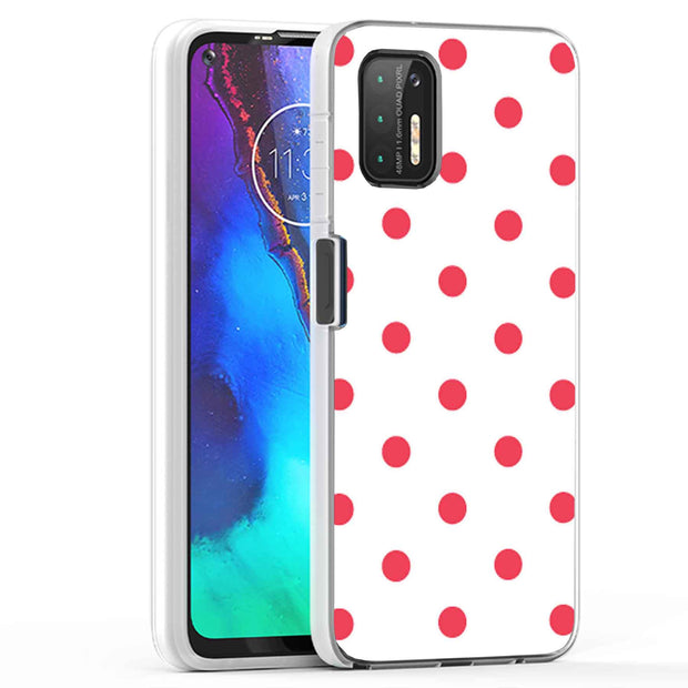 Dots White Print Slim Cover For Motorola Moto G (Power, Stylus, Play, 5G), Print in USA