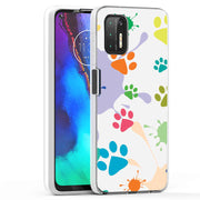 Paw Color  Print Slim Cover For Motorola Moto G (Power, Stylus, Play, 5G), Print in USA