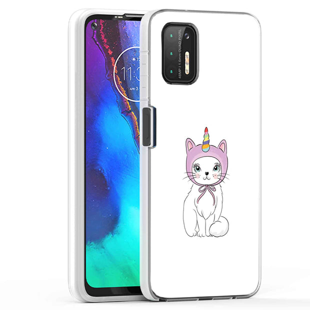 Unicorn Kitty Print Slim Cover For Motorola Moto G (Power, Stylus, Play, 5G), Print in USA