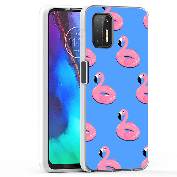 Cute Flamingo Print Slim Cover For Motorola Moto G (Power, Stylus, Play, 5G), Print in USA