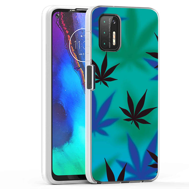 Marijuana Blue Print Slim Cover For Motorola Moto G (Power, Stylus, Play, 5G), Print in USA