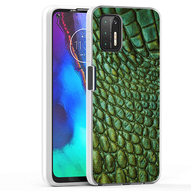 Satin Crocodile Print Slim Cover For Motorola Moto G (Power, Stylus, Play, 5G), Print in USA