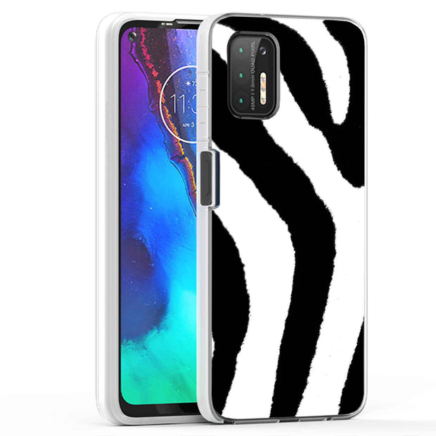 Zebra Stripe Print Slim Cover For Motorola Moto G (Power, Stylus, Play, 5G), Print in USA