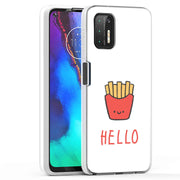 Hello Fries Print Slim Cover For Motorola Moto G (Power, Stylus, Play, 5G), Print in USA